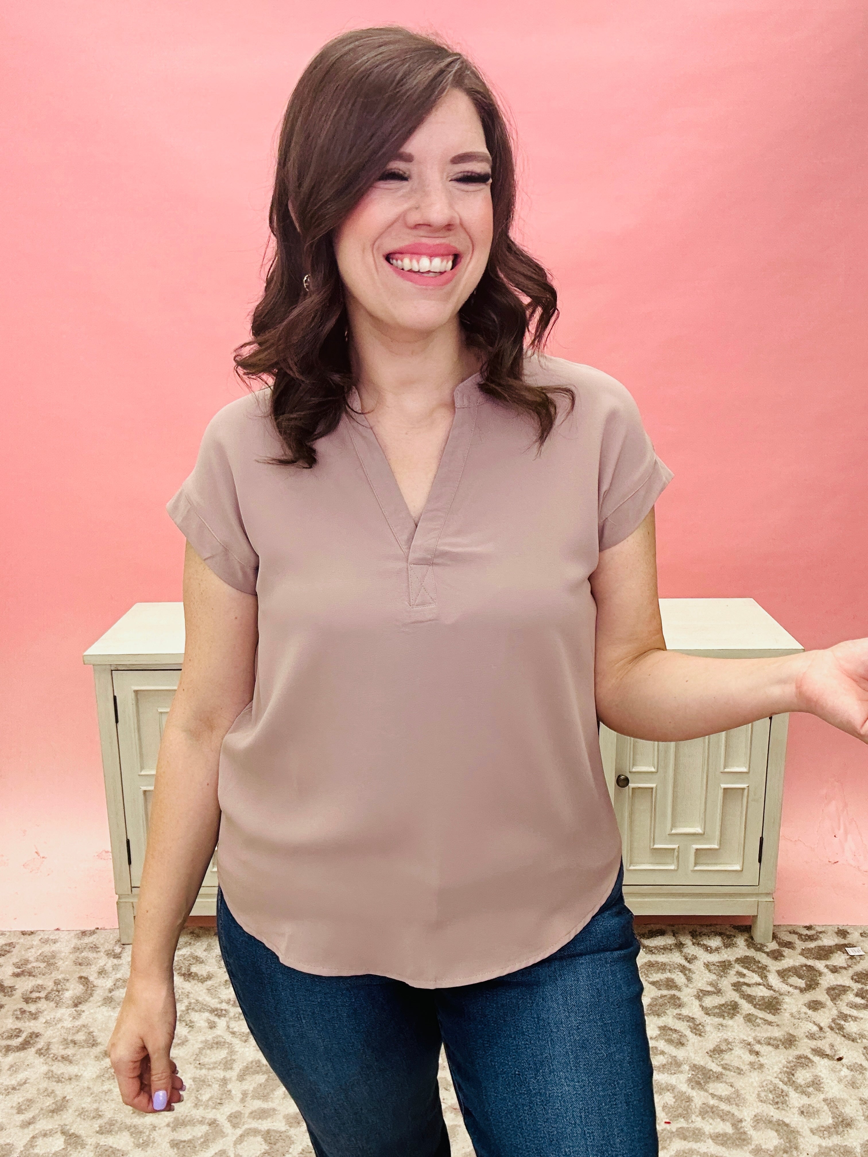 Mocha In Your Line Top