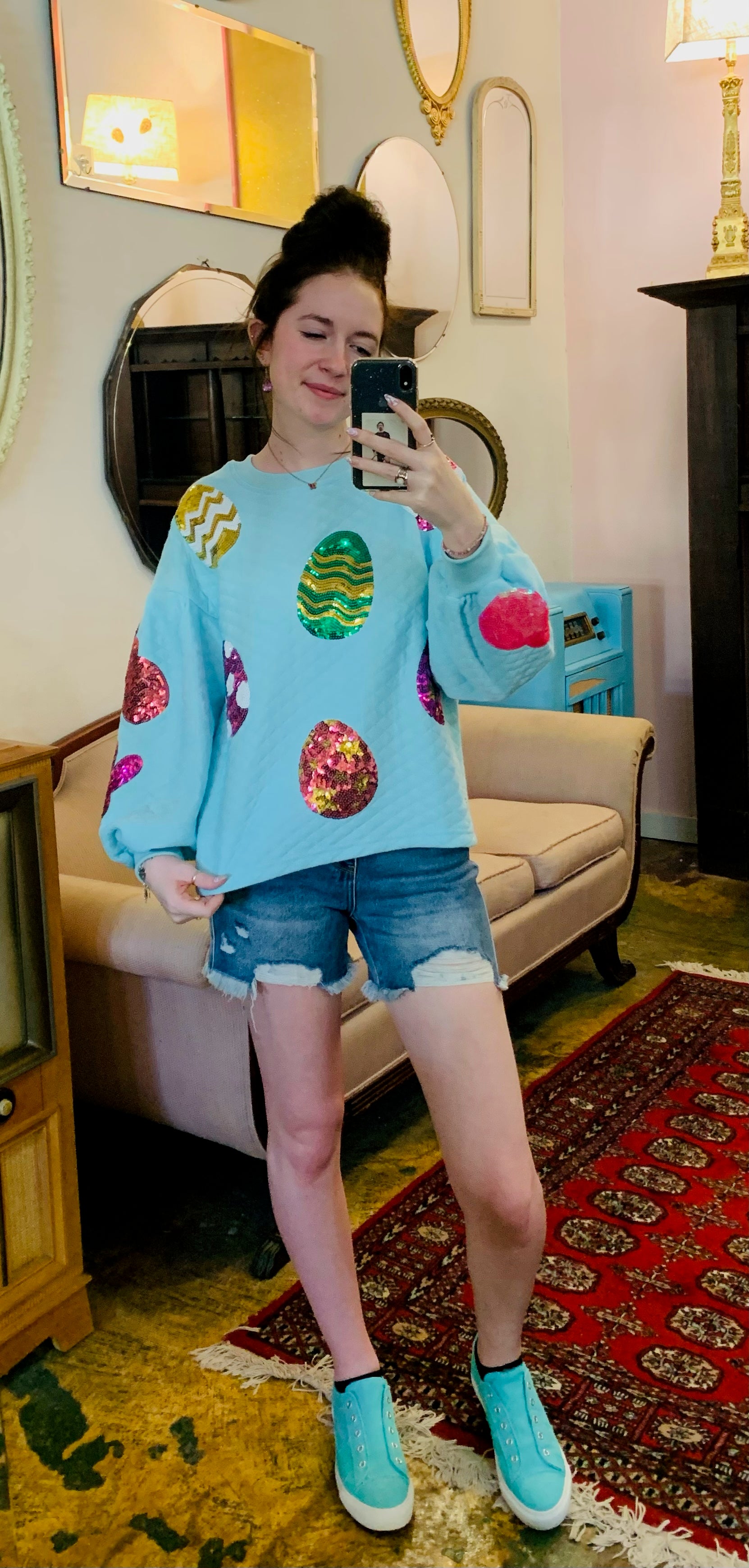 Sequin Easter Egg Top