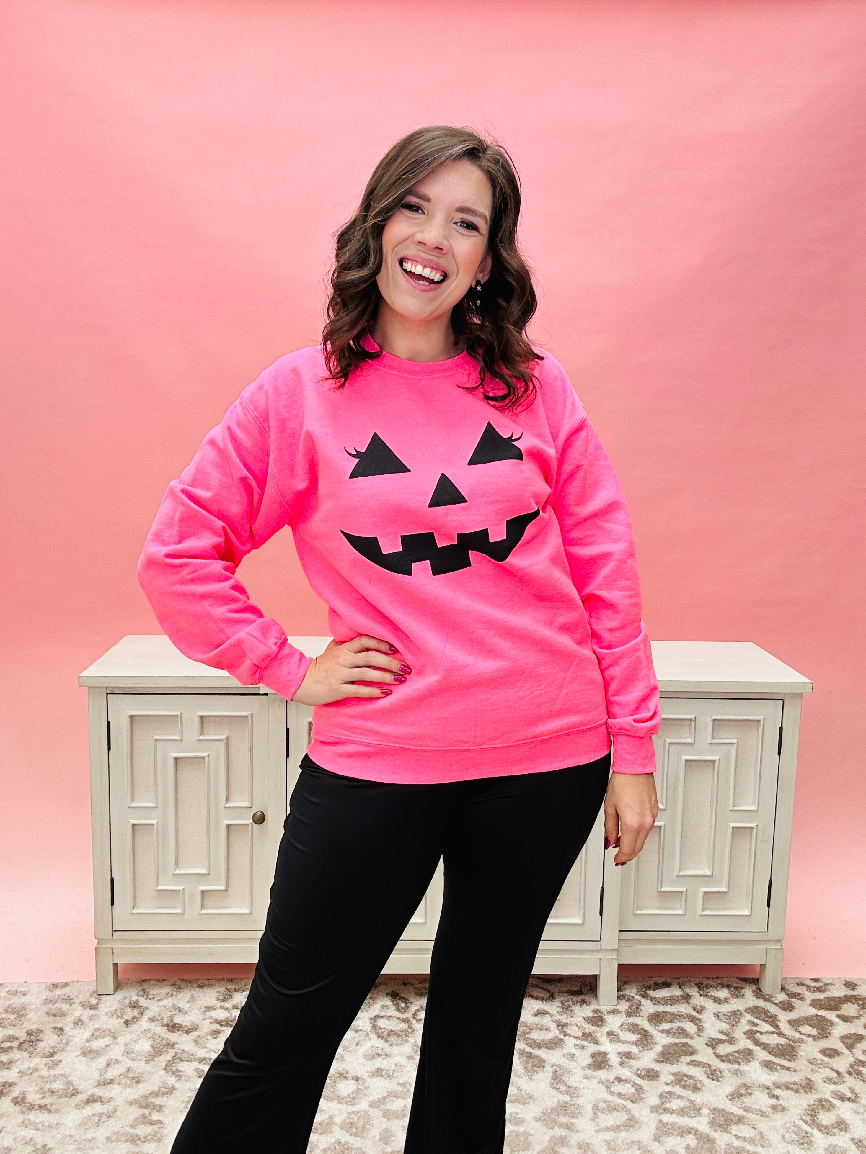 Pink Jack Of Lantern Sweatshirt