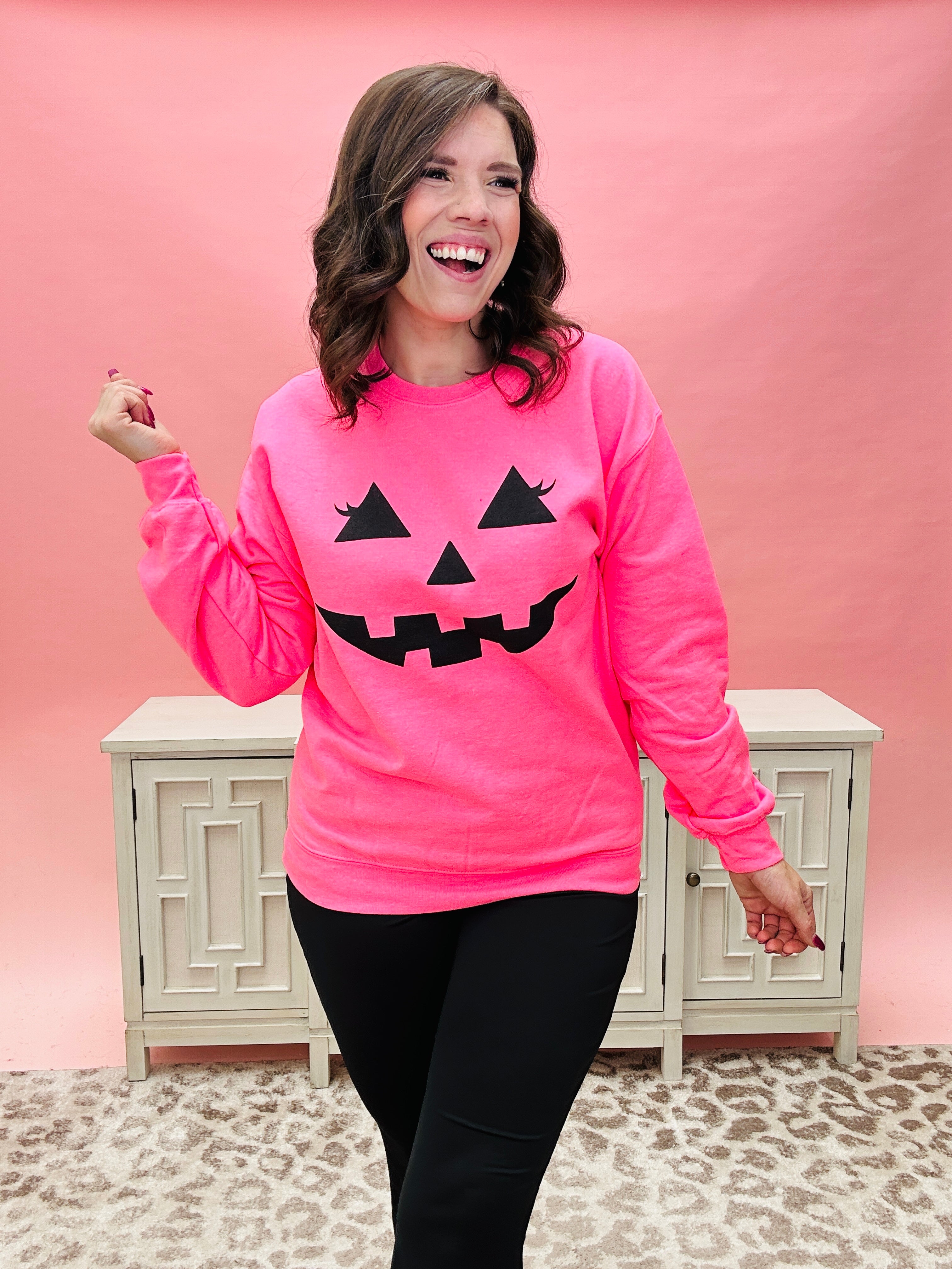 Pink Jack Of Lantern Sweatshirt