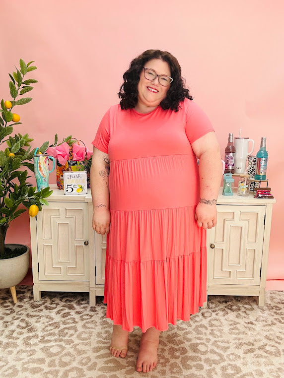 Coral I Know Places Dress