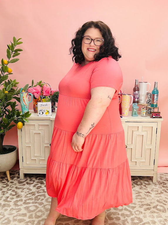 Coral I Know Places Dress