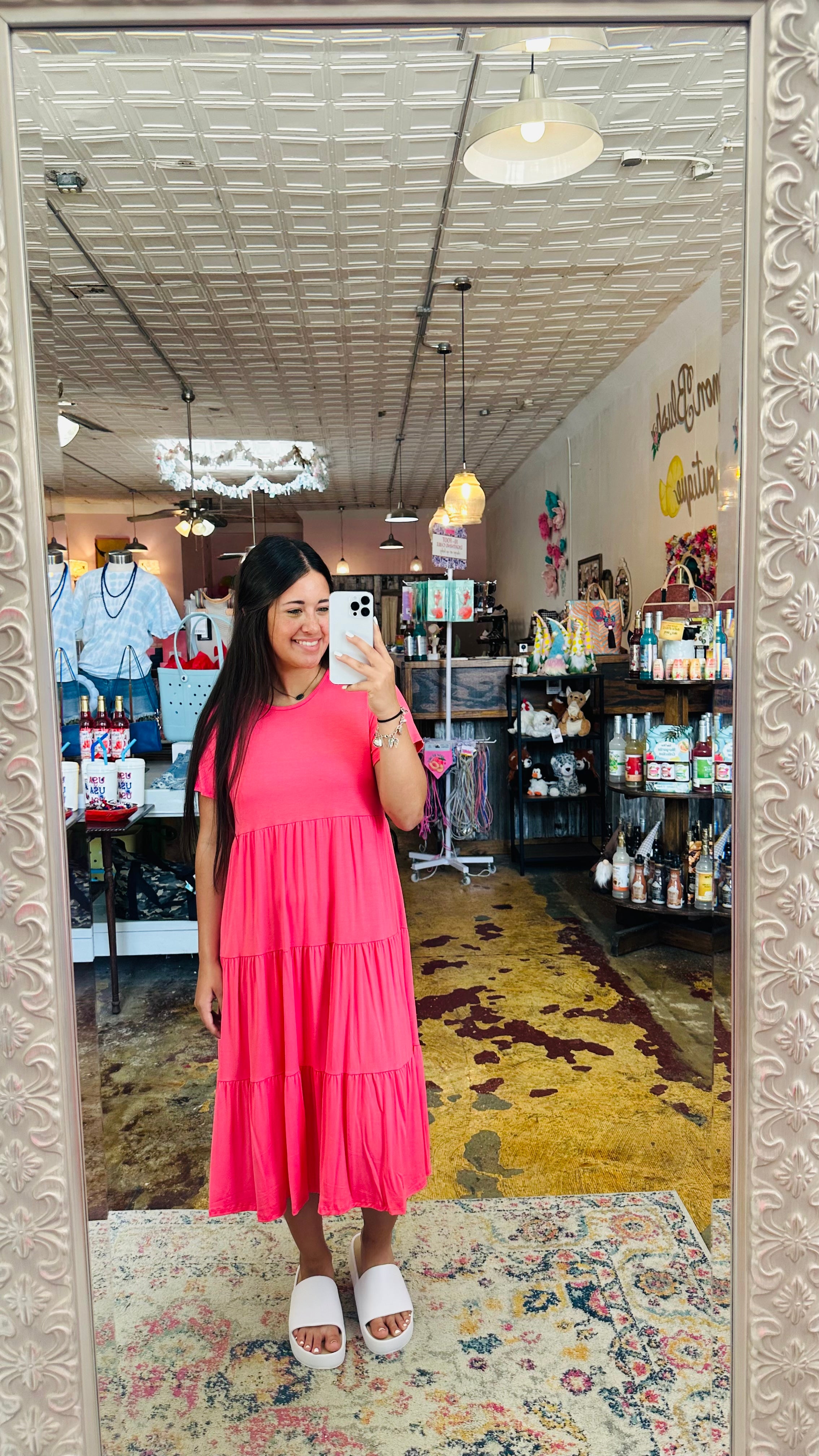 Coral I Know Places Dress