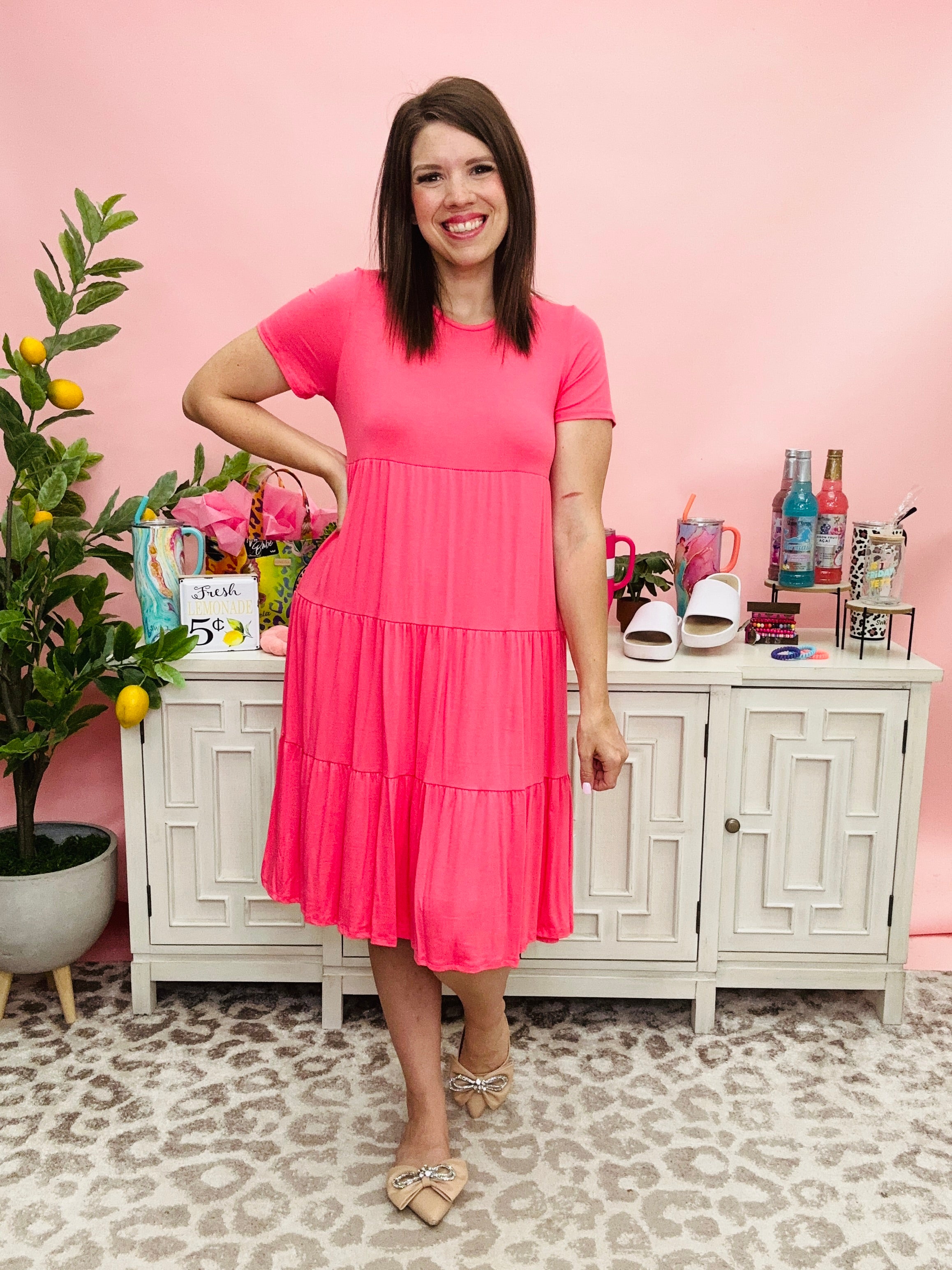Coral I Know Places Dress