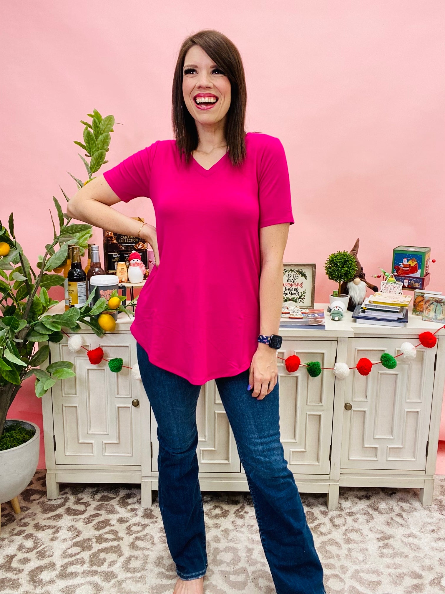 Magenta Simple Is Best Top