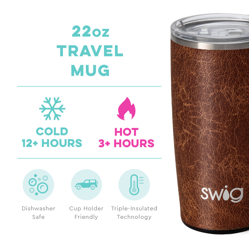 Leather 22oz Travel Mug
