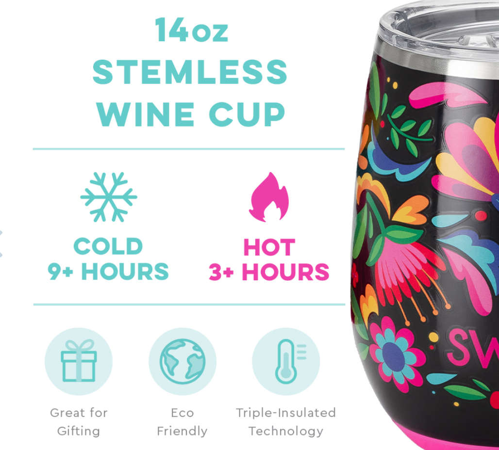 Caliente Stemless 14oz Wine Cup