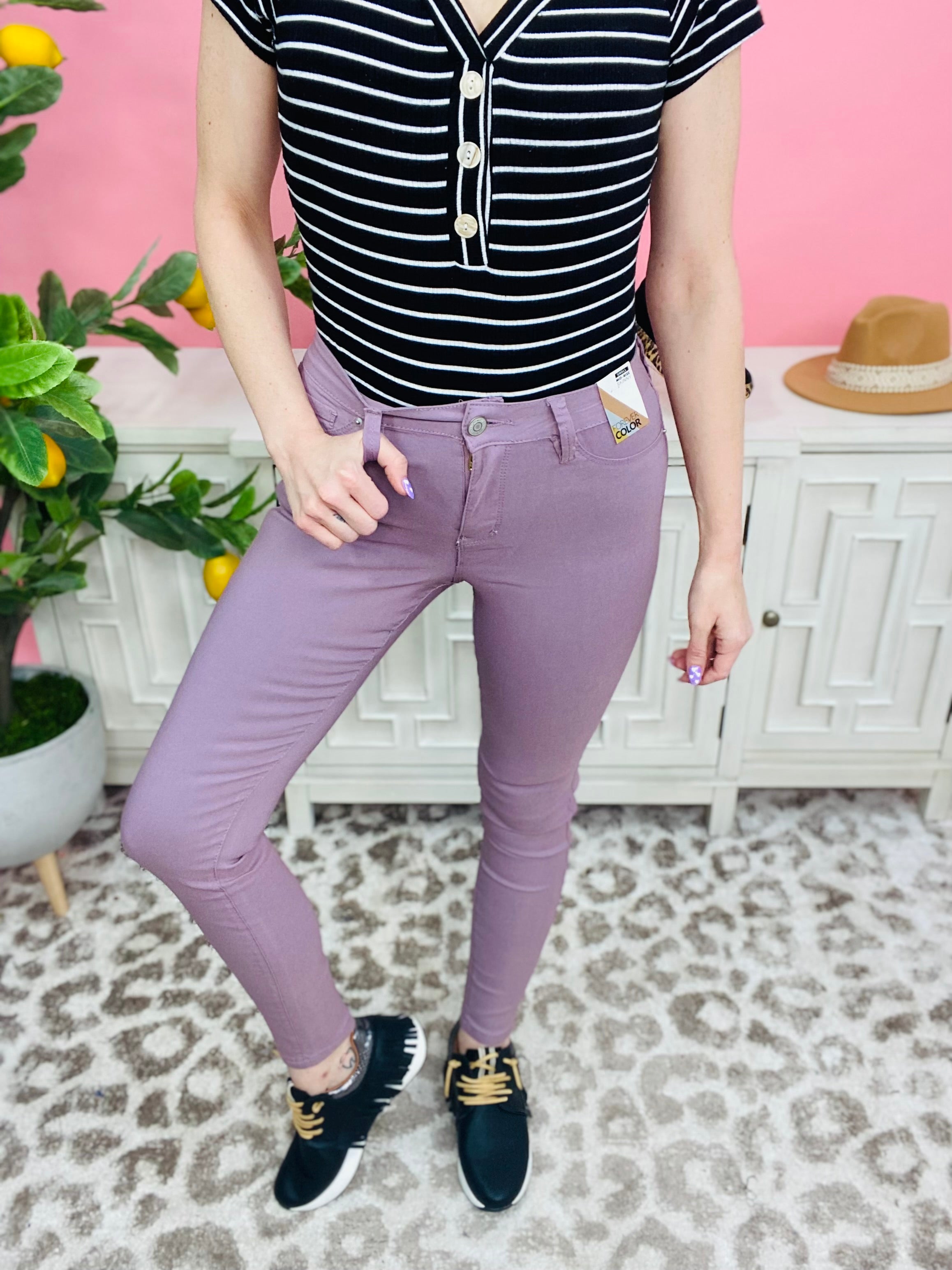 Orchid Hyper Stretch Skinny Jeans