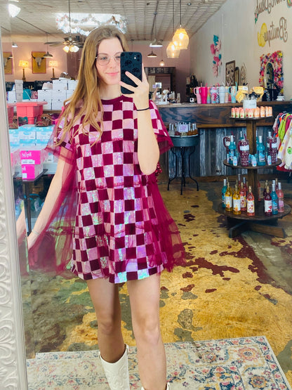 Shine Bright Maroon Dress