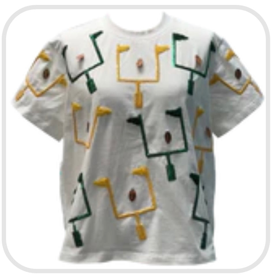 Green &amp; Gold Touchdown Tee