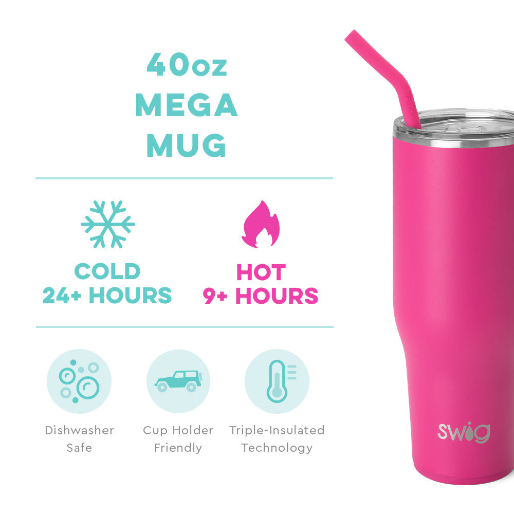 Hot Pink 40oz Mega Mug