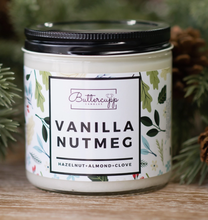 Vanilla Nutmeg Soy Wax Candle 12.5oz