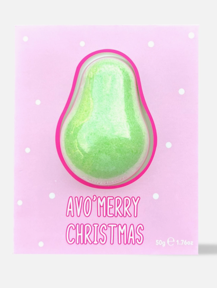 Avocado &amp; Kiwi Bath Bomb Christmas Card