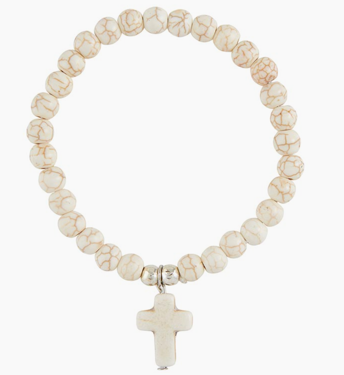 White Cross Bracelet