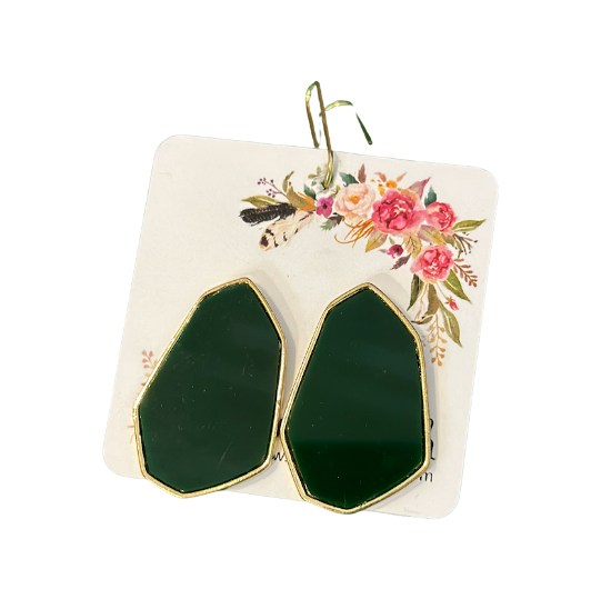 Green Now You See Me Earrings