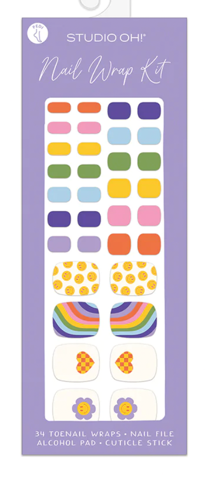 Rainbowlicious Pedi Nail Wrap Kit