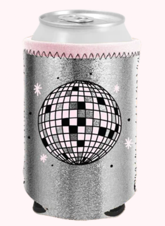 Disco Ball Metallic Can Cooler