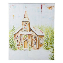 Church at Christmas Small Canvas