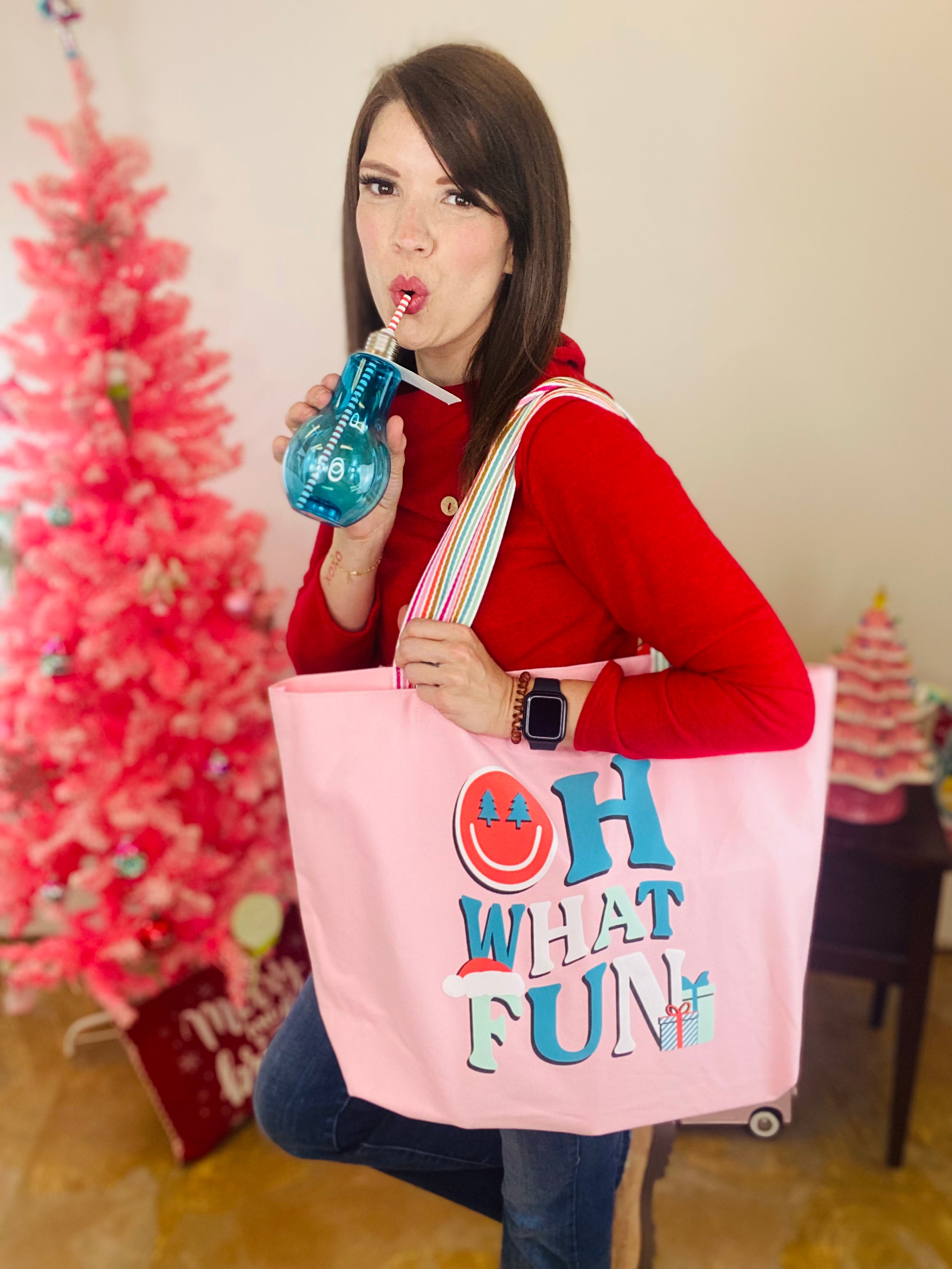 Oh What Fun Pink Tote