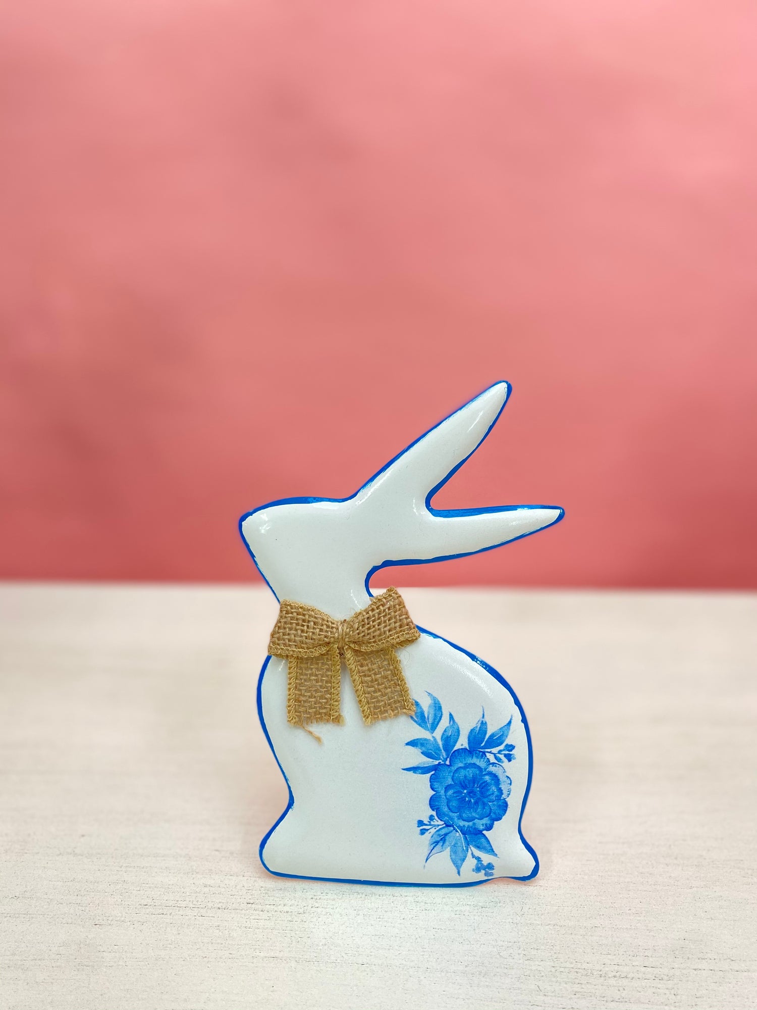Blue Rose Bunny Easel Set