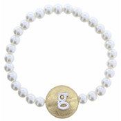 Pearl Initial Bracelet ~ 18 Letters
