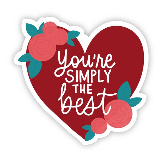 Simply The Best Heart Sticker