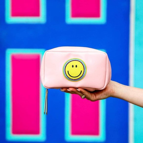 Pink Smiley Cosmetic Bag