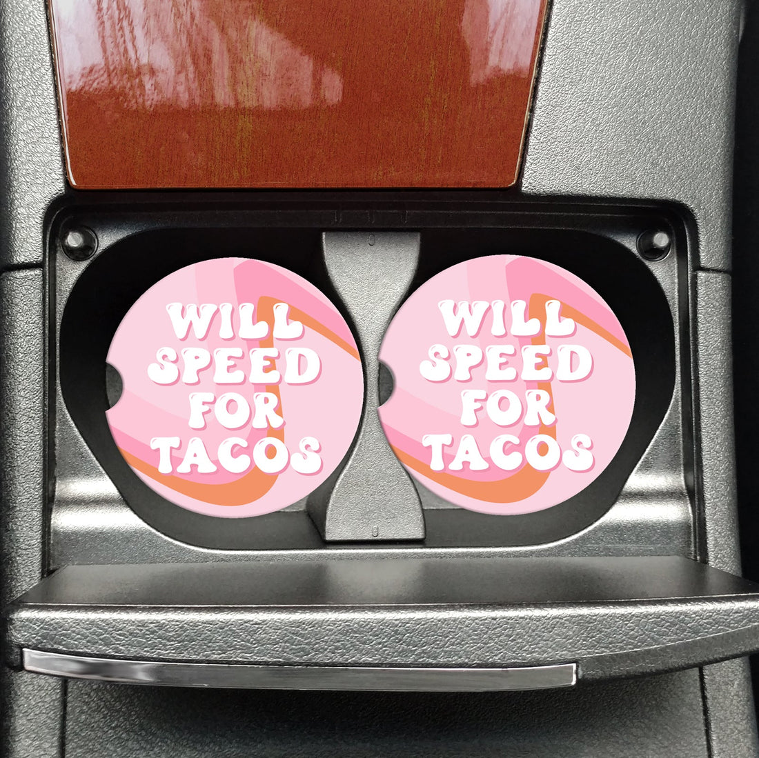 Will Speed For Tacos Car Coaster
